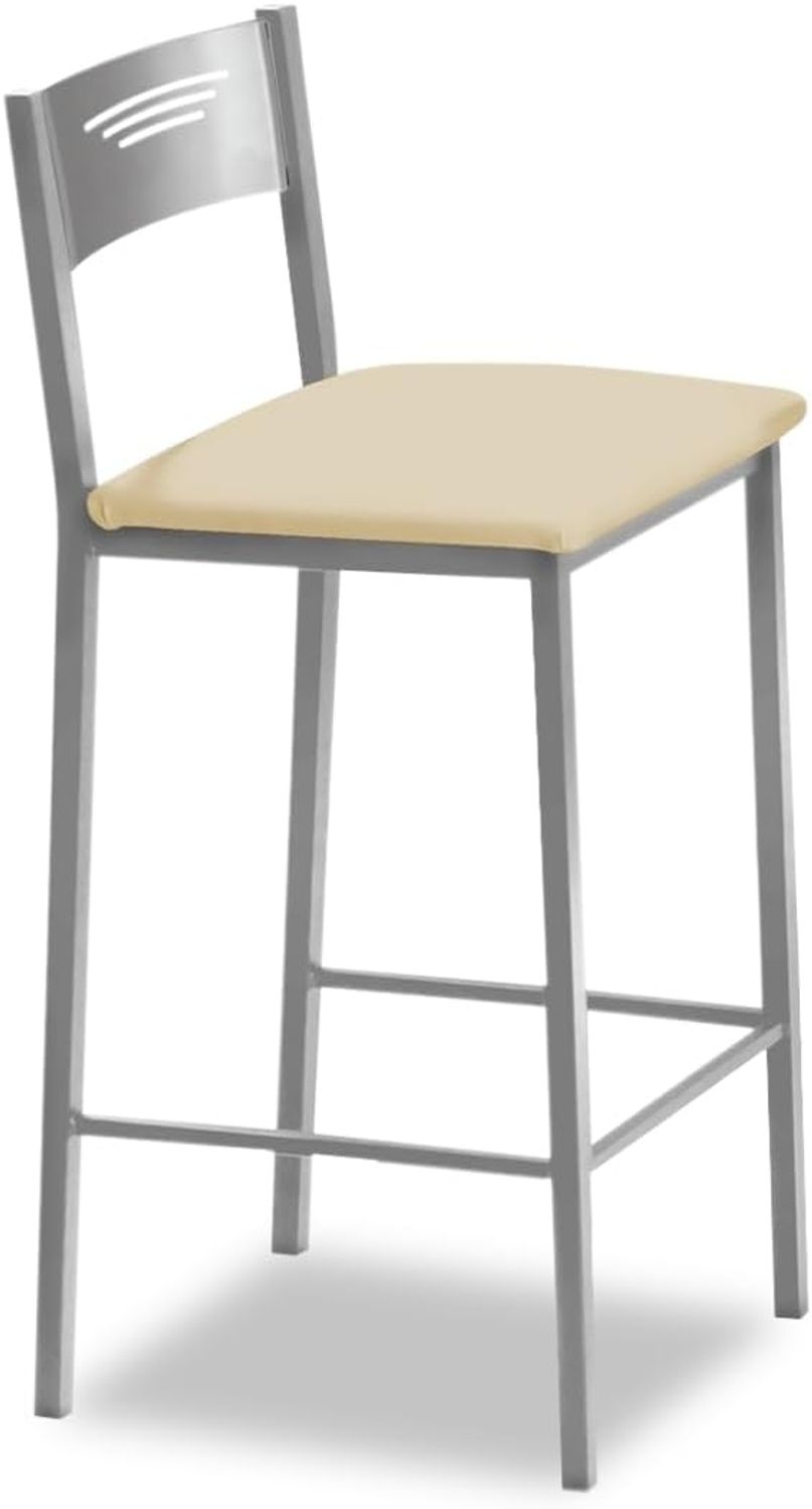 ASTIMESA Küchenhocker, hoch, 70 cm, Kunstleder, Beige Bild 1