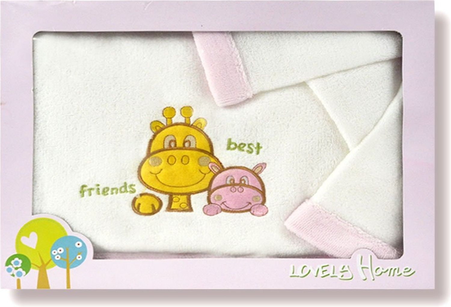 Pekitas SC2016mini-RS2 Baby-Giraffen-Bettwäsche-Set für Kinderbett, 80 cm Länge x 50 cm Breite, Rosa, Unisex Bild 1