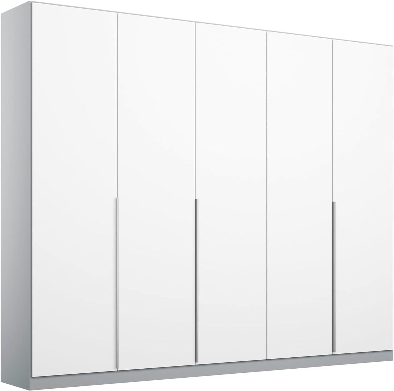 Rauch Möbel Alabama Drehtürenschrank Schrank Kleiderschrank Weiss / Grau, 5-türig, Inklusive Zubehörpaket Classic, 3 Kleiderstangen, 9 Einlegeböden, BxHxT 226 x 229 x 54 cm Bild 1