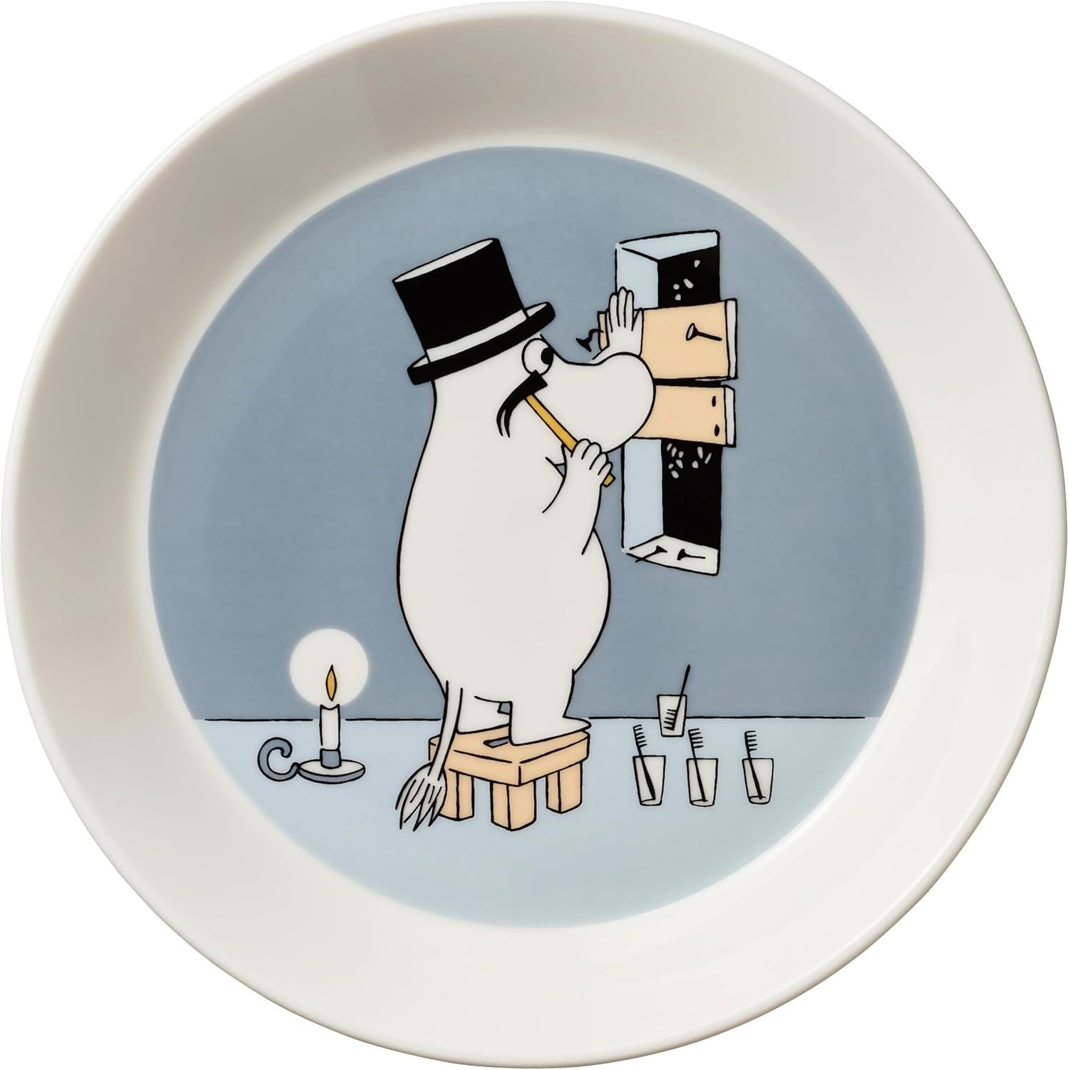 Arabia Moomin Teller 19 cm Moominpappa grey Bild 1