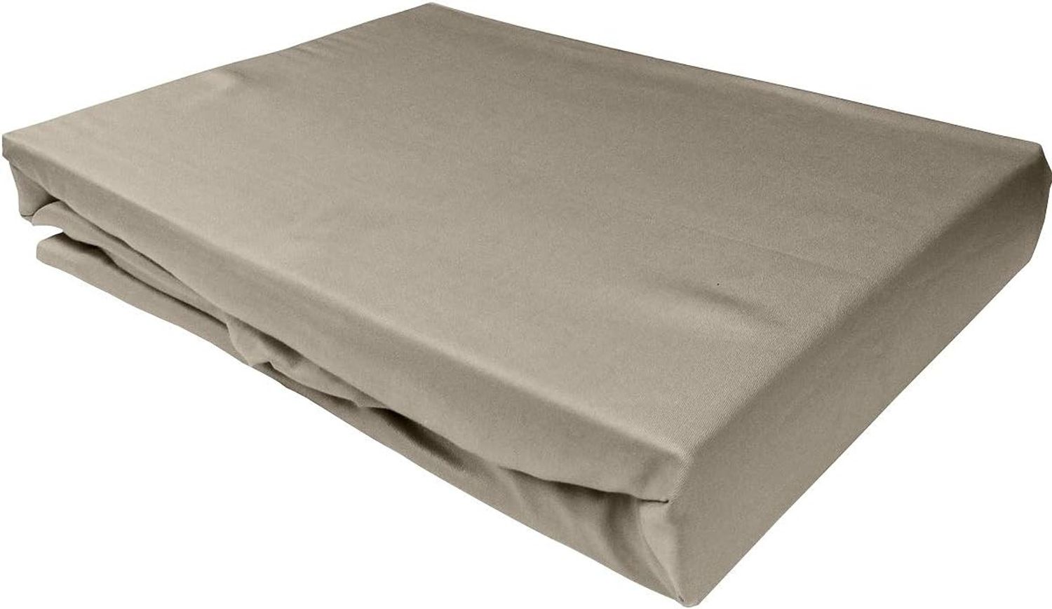 Bettwaesche-mit-Stil Mako-Satin Spannbettlaken braun 180x200cm Bild 1