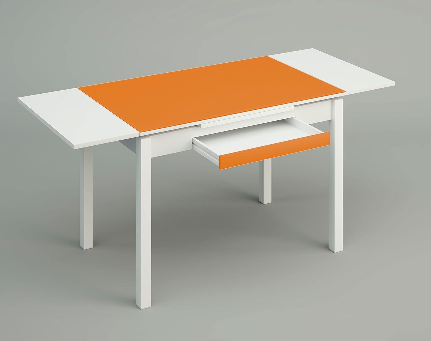 ASTIMESA Alas Cristal Küchentisch, Metall, Orange, 100x60 cm Bild 1