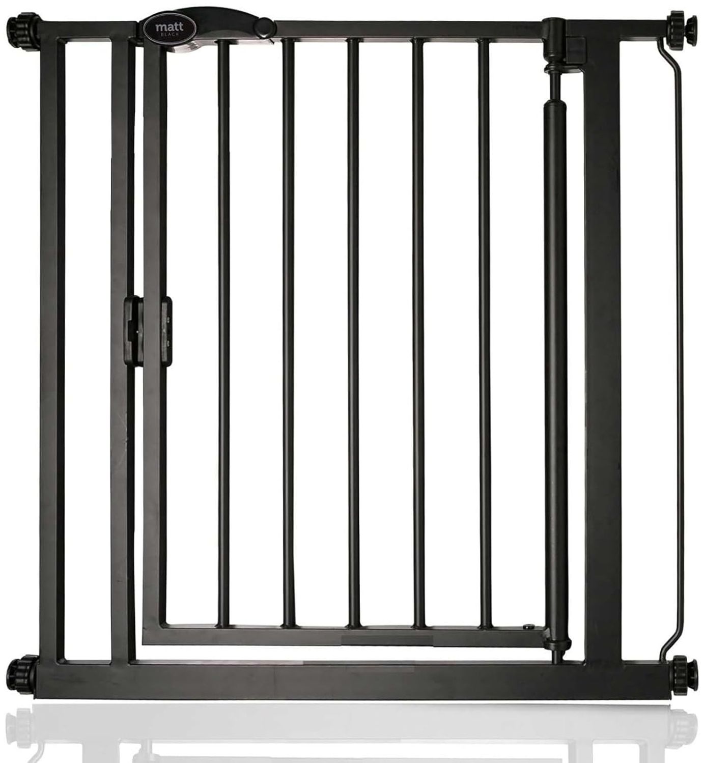 Safetots Auto Close Baby Gate matt schwarz Serie (75–82 cm) Bild 1