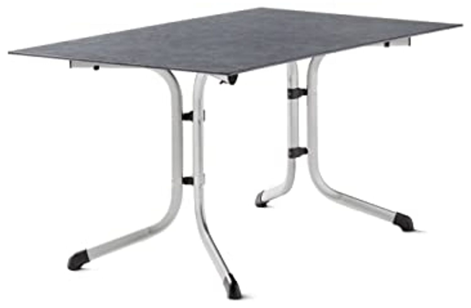 SIEGER 5170-20 Klapptisch Polytec (HPL) 140x90 cm Stahlgestell graphit / Tischplatte Polytec (HPL) Schiefer anthrazit Bild 1