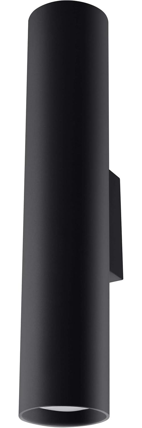 Sollux LAGOS moderne Wandleuchte Zylinder schwarz 2-flg. GU10 Bild 1