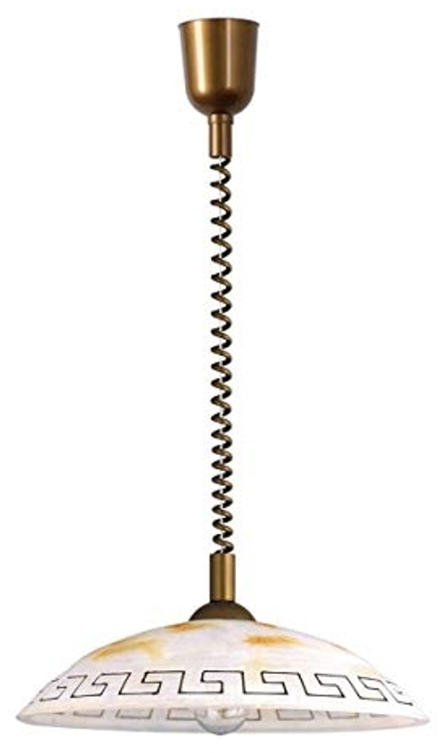 Rabalux Etrusco Pendelleuchte 1x E27 Griechisches Muster, gold höhenverstellbar Bild 1