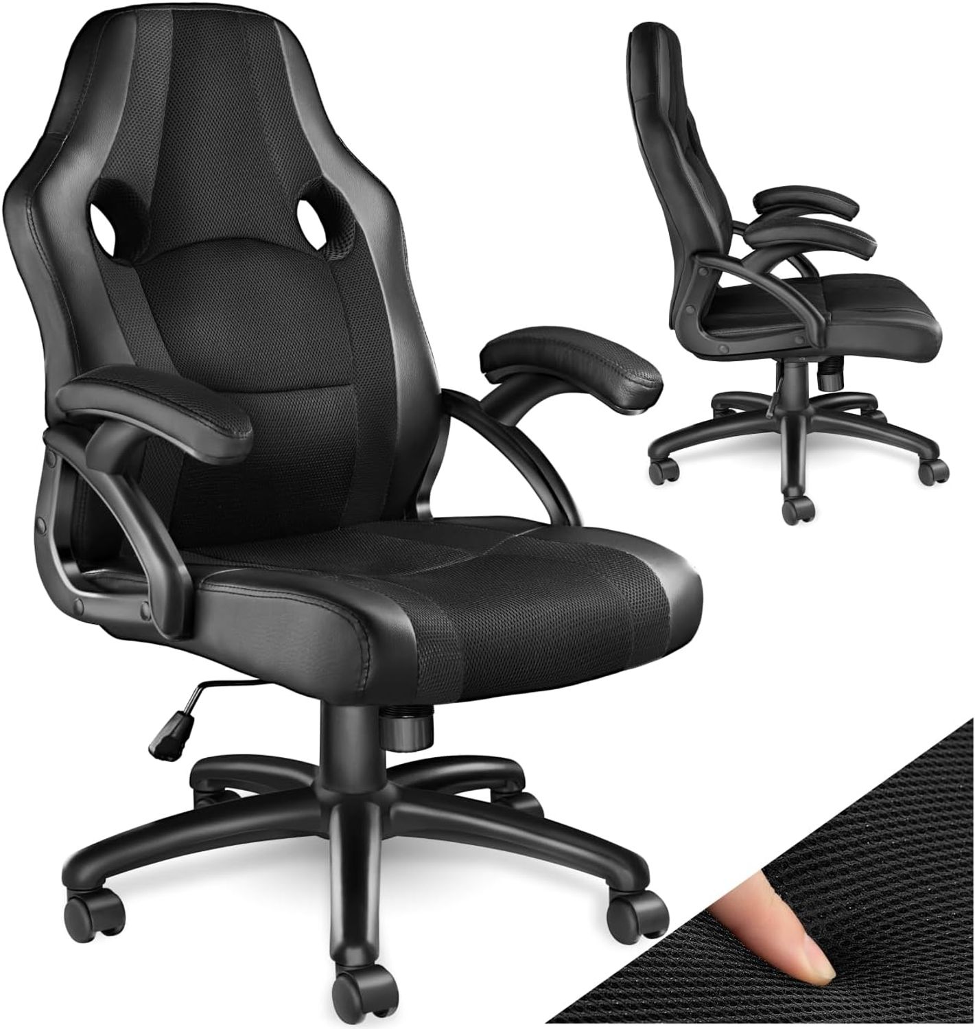 tectake Gaming-Stuhl Bürostuhl (1er Set, 1 St), ergonomische Form Bild 1