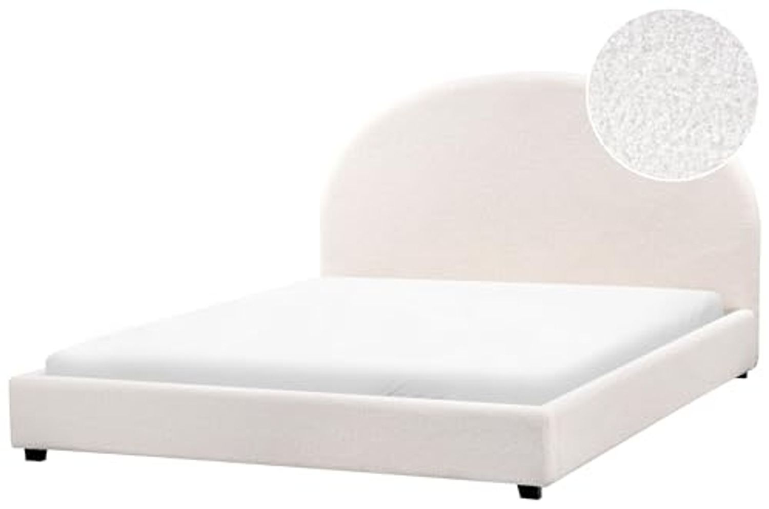 Wasserbett Bouclé VAUCLUSE 160 x 200 cm Cremeweiß Bild 1