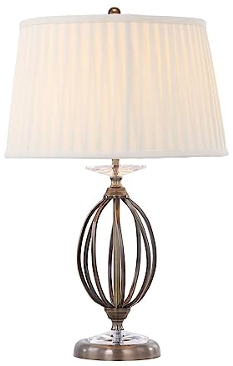 Tischleuchte, Stahl, Messing, H 58 cm Bild 1