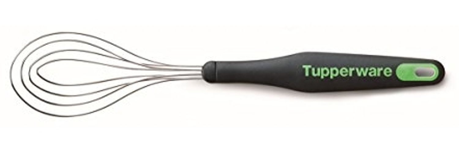 TUPPERWARE Griffbereit Tellerbesen schwarz-grün D165 Schneebesen TOP-Tellerbesen 9550 Bild 1