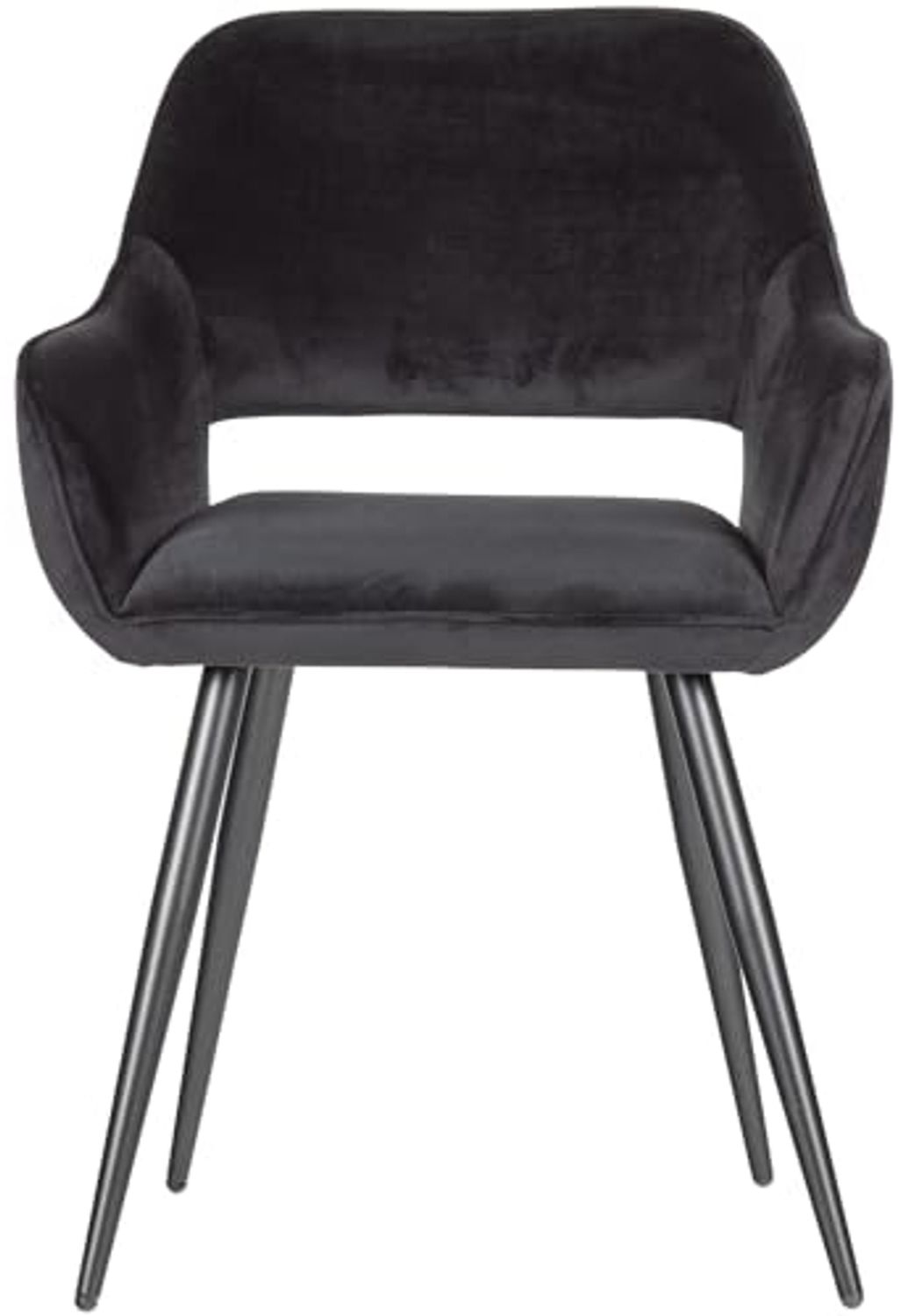 WOOOD Jelle Stuhl Set Velvet Schwarz (2er-Set) Bild 1