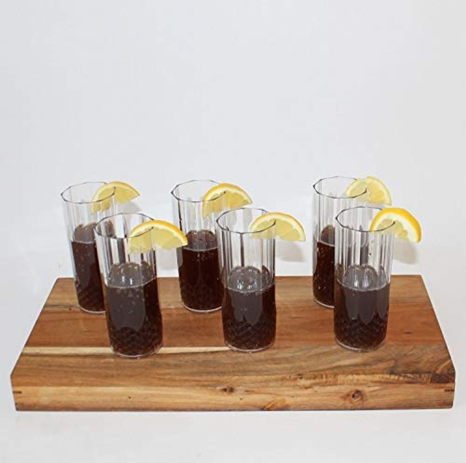 6er Set Kunststoff Longdrink-Gläser Kristalleffekt 400ml - Ø16x15 cm Bild 1