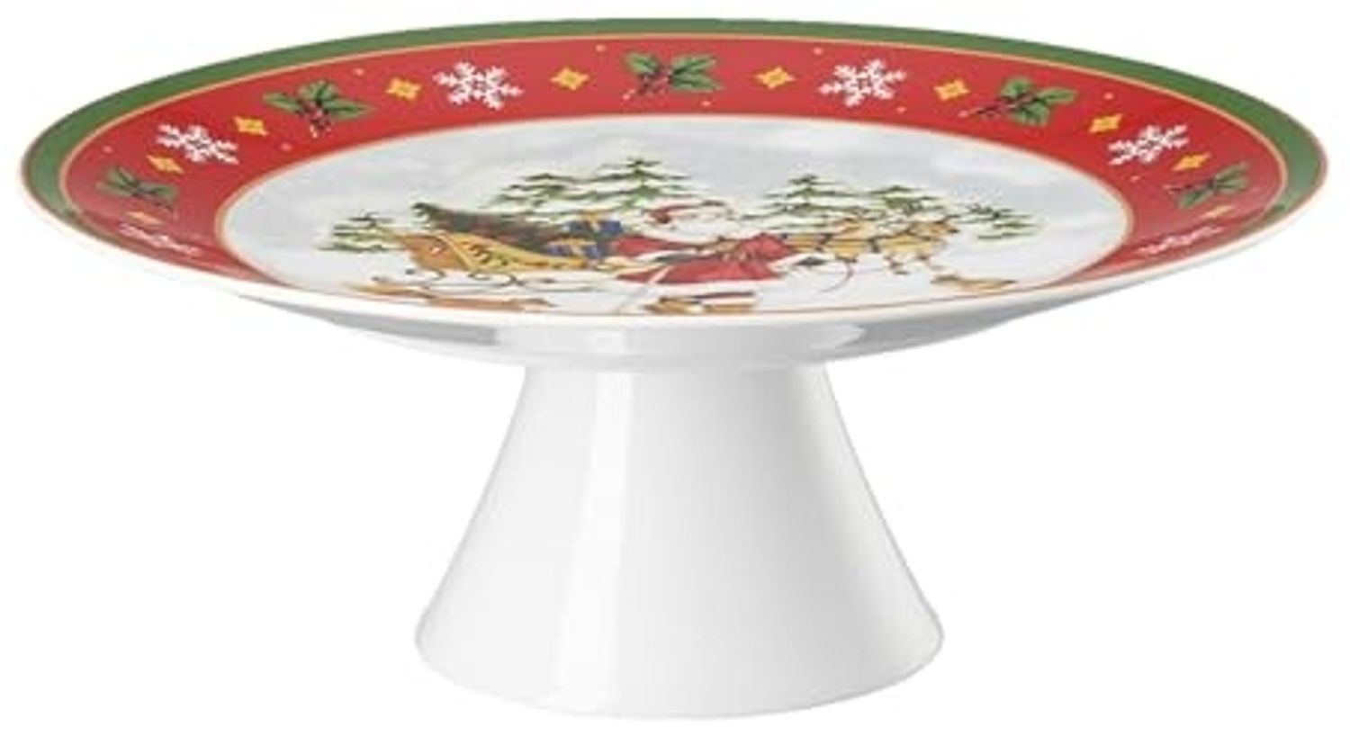 Hutschenreuther Tortenplatte auf Fuß groß Happy Wintertime, Tortenständer, Porzellan, Mehrfarbig, 27 cm, 02488-727470-12819 Bild 1