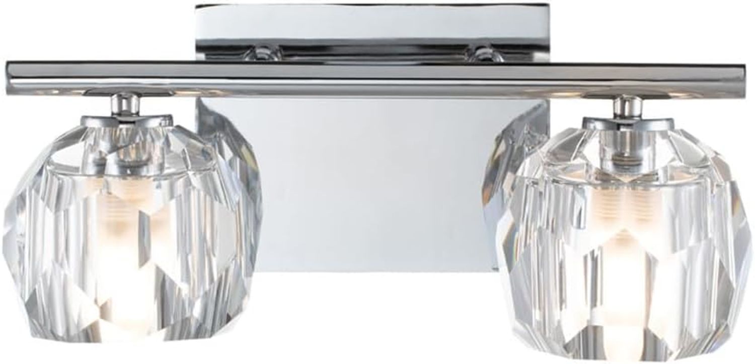Elstead Wandleuchte Regalia 2-flammig chrom poliert Kristallglas Bild 1
