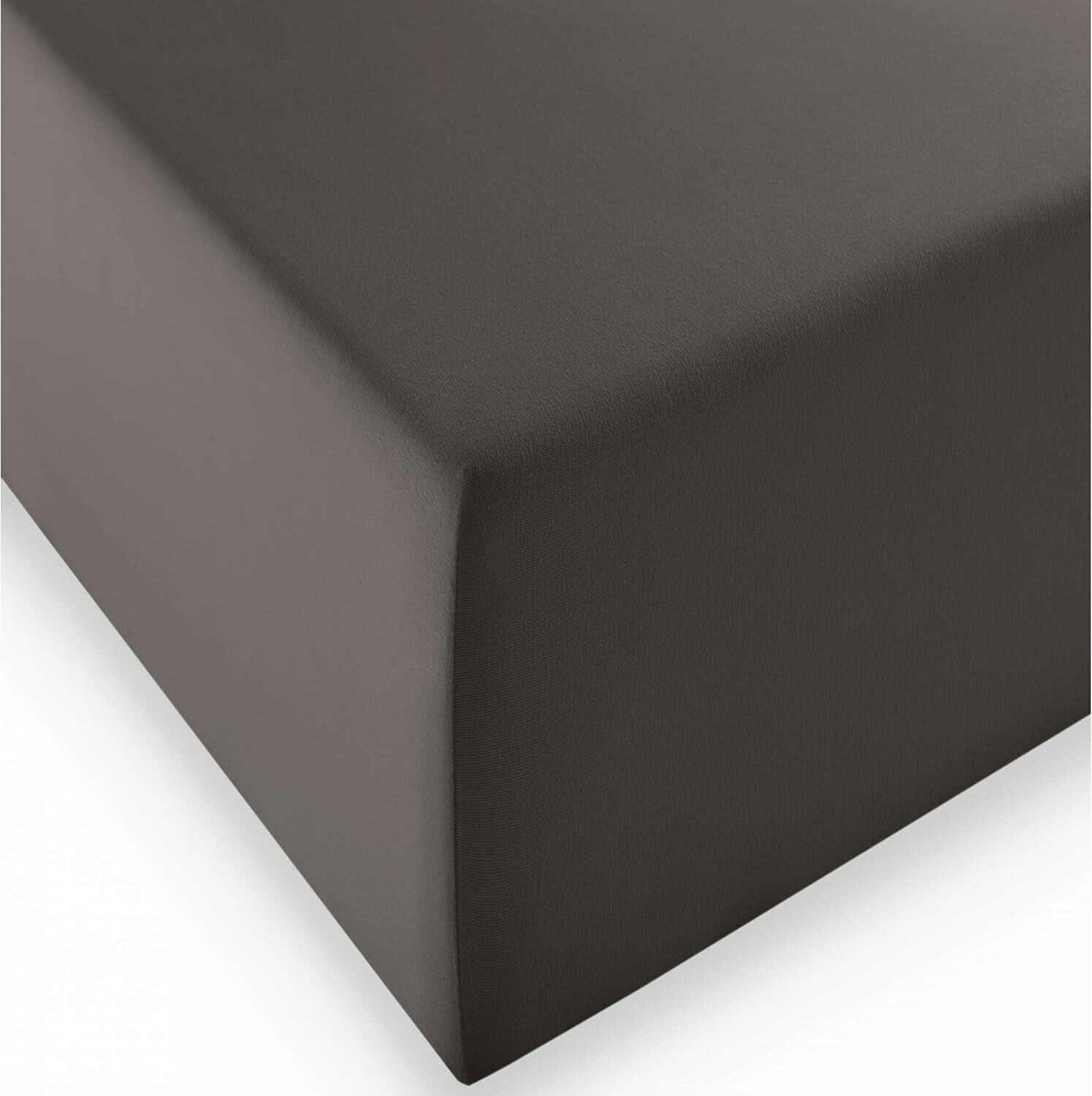 fleuresse Boxspring- und Wasserbetten Jersey-Spannlaken Comfort XL Farbe 9031 anthrazit Größe: 180x200 cm Bild 1