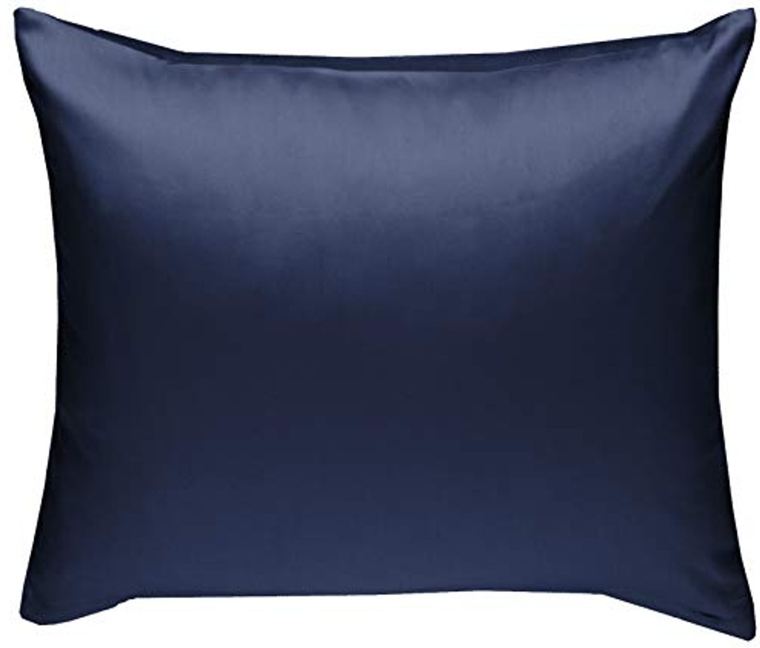Bettwaesche-mit-Stil Mako-Satin / Baumwollsatin Bettwäsche uni / einfarbig dunkelblau Kissenbezug 40x40 cm Bild 1