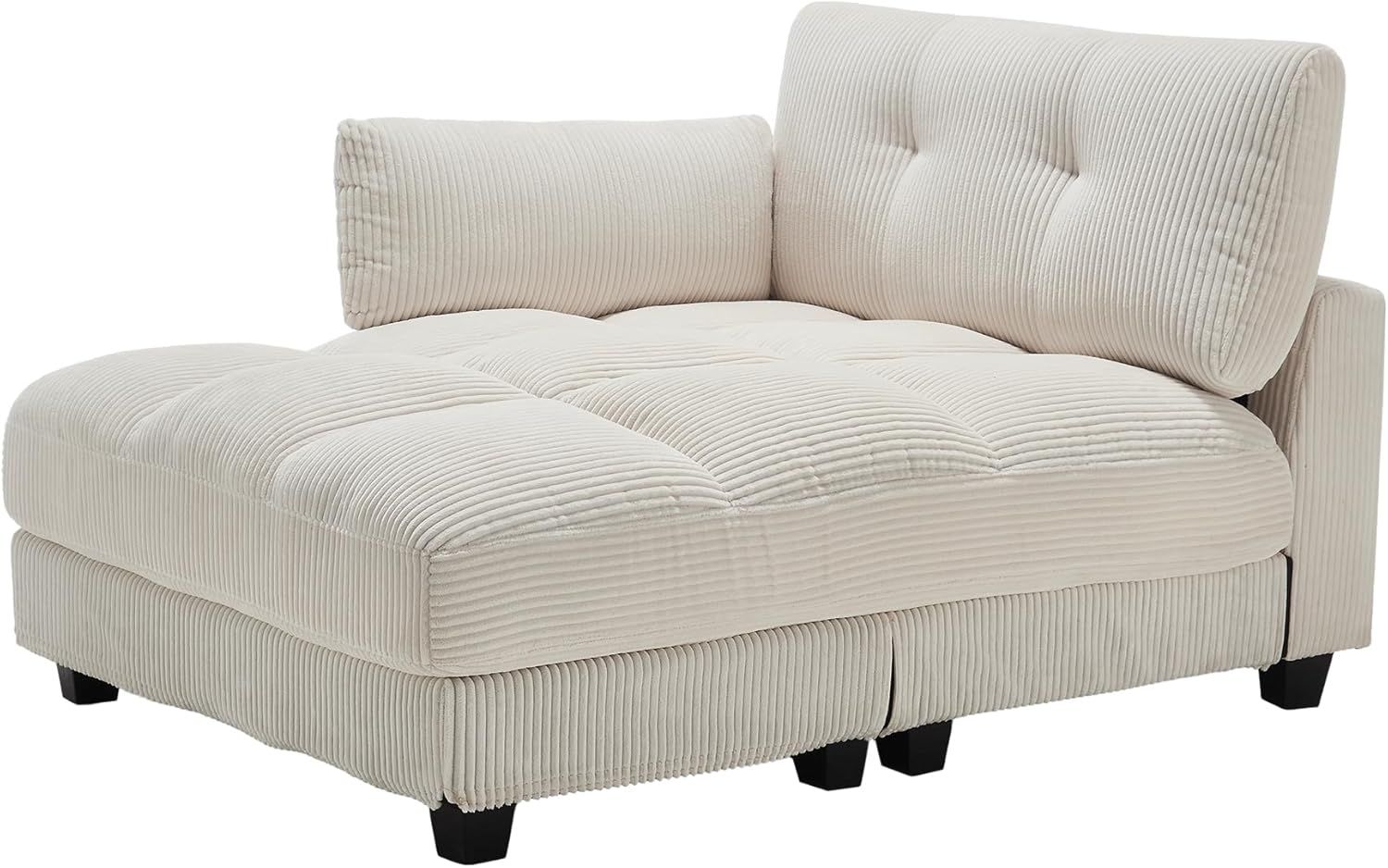 Odikalo Loungesofa Einzelsofa Freizeitsofa Palmensessel handgeländer Taschen Grau/Beige Bild 1