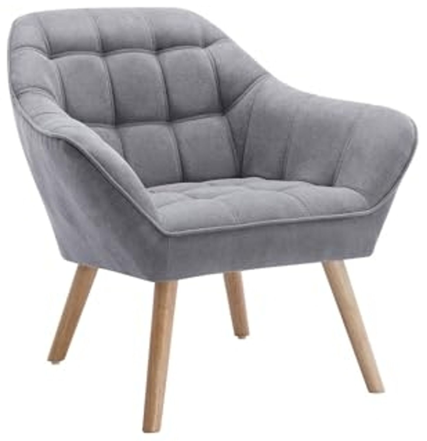 Vente-unique - CASERTA Sessel Stoff Grau - B 73 cm x H 77 cm x L 82 cm Bild 1