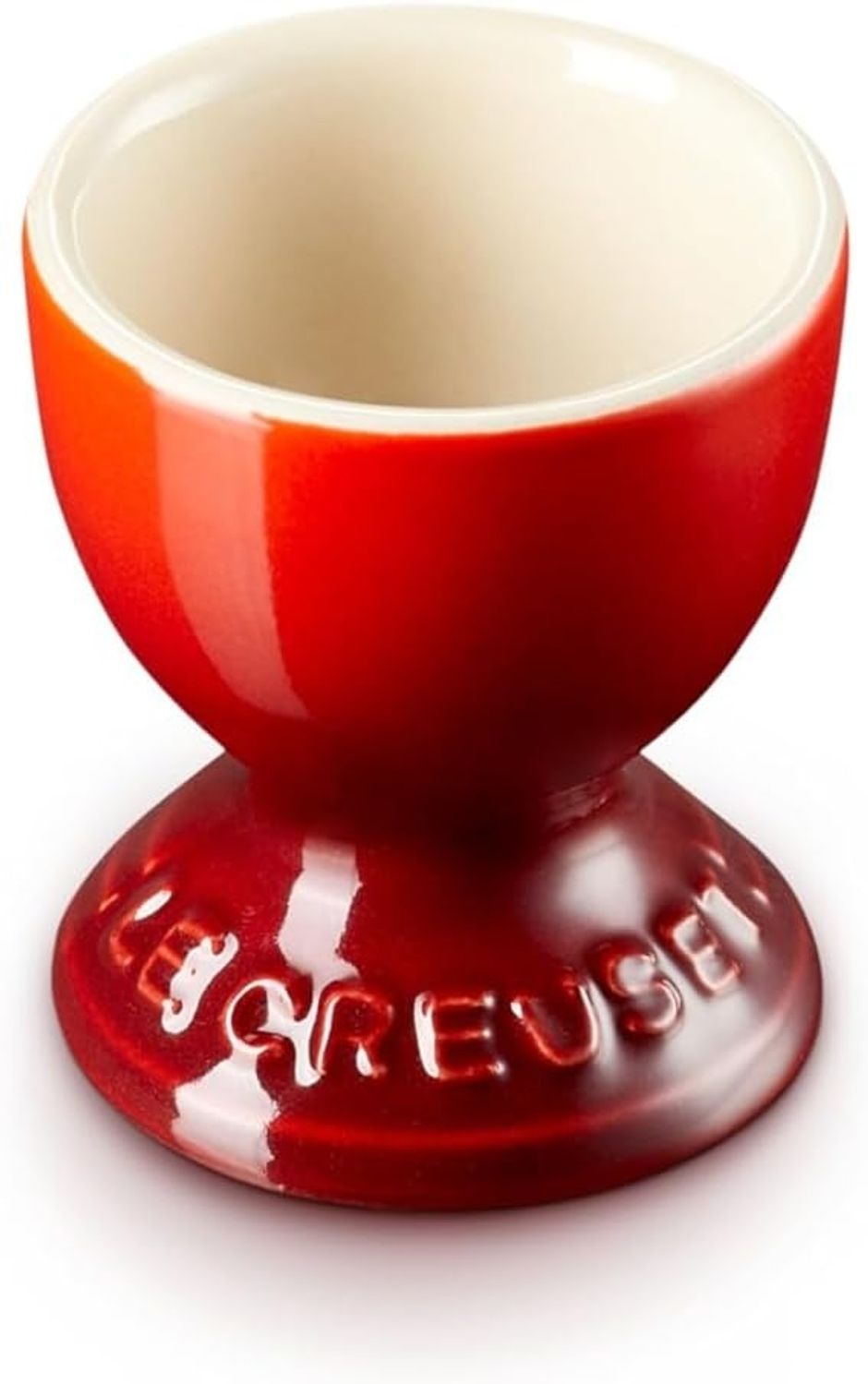 Le Creuset Steinzeug Eierbecher mit Stand-Fuß, Spülmaschinenfest, 9 g, 5.3 x 5.3 x 5.9 cm, Kirschrot Bild 1