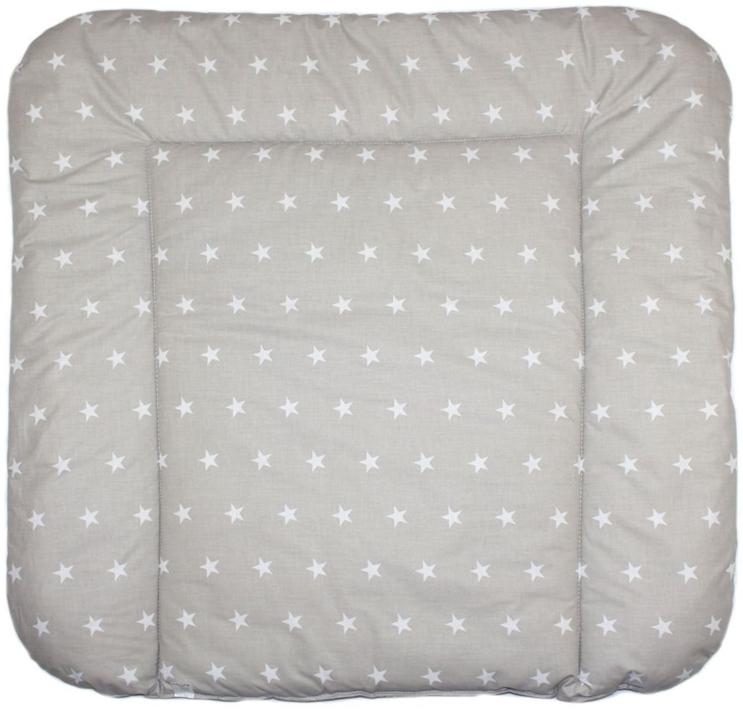 Baby Auflage Wickelauflage - grau mit weißen Sternen - 70x50 cm 70x70 cm 70x85 cm Wickeltischauflage 70x85 cm Bild 1