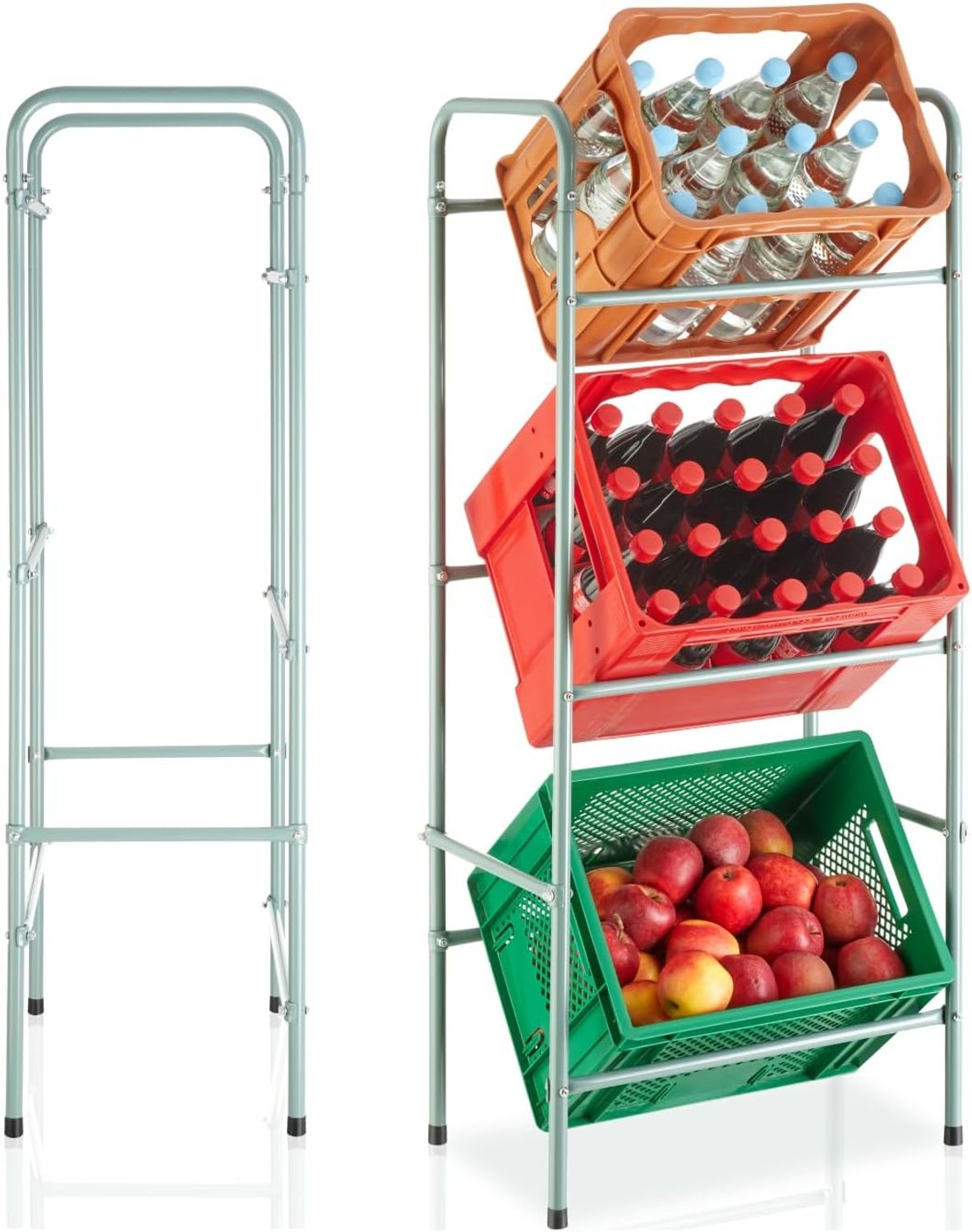 tectake Stabiles Kistenregal Getränkekistenregal Kastenregal - Diverse Modelle - (für 3 Kästen | Nr. 401727) Bild 1