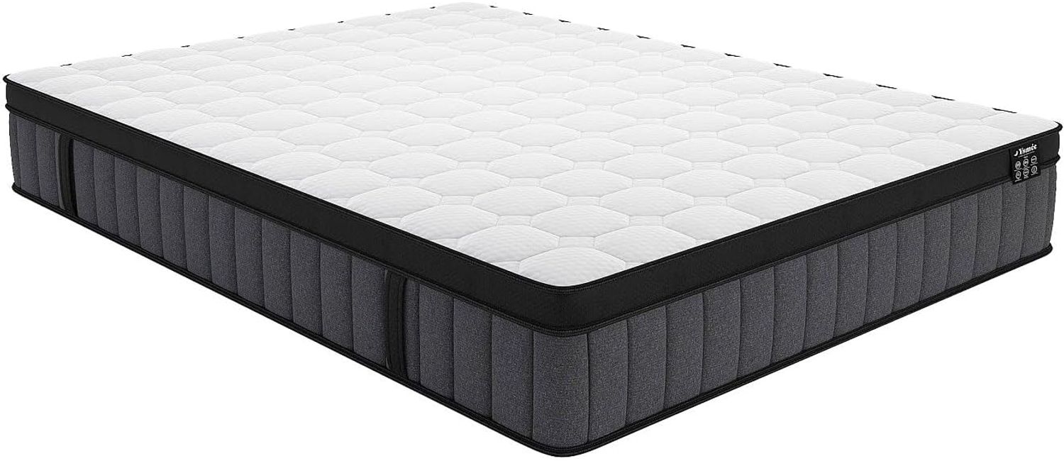 Vente-unique - TOLCA Matratze Stoff Weiß - B 200 cm x H 25 cm x L 200 cm Bild 1