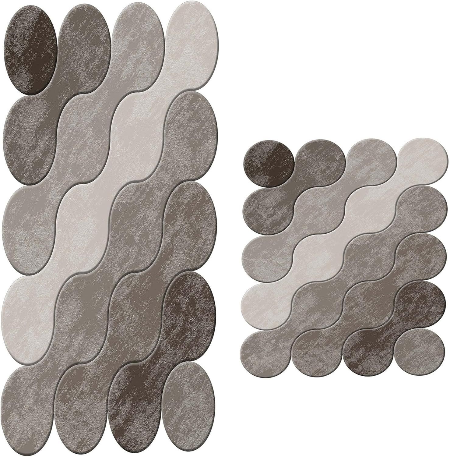 Badteppich Set 2-teilig braun Bild 1