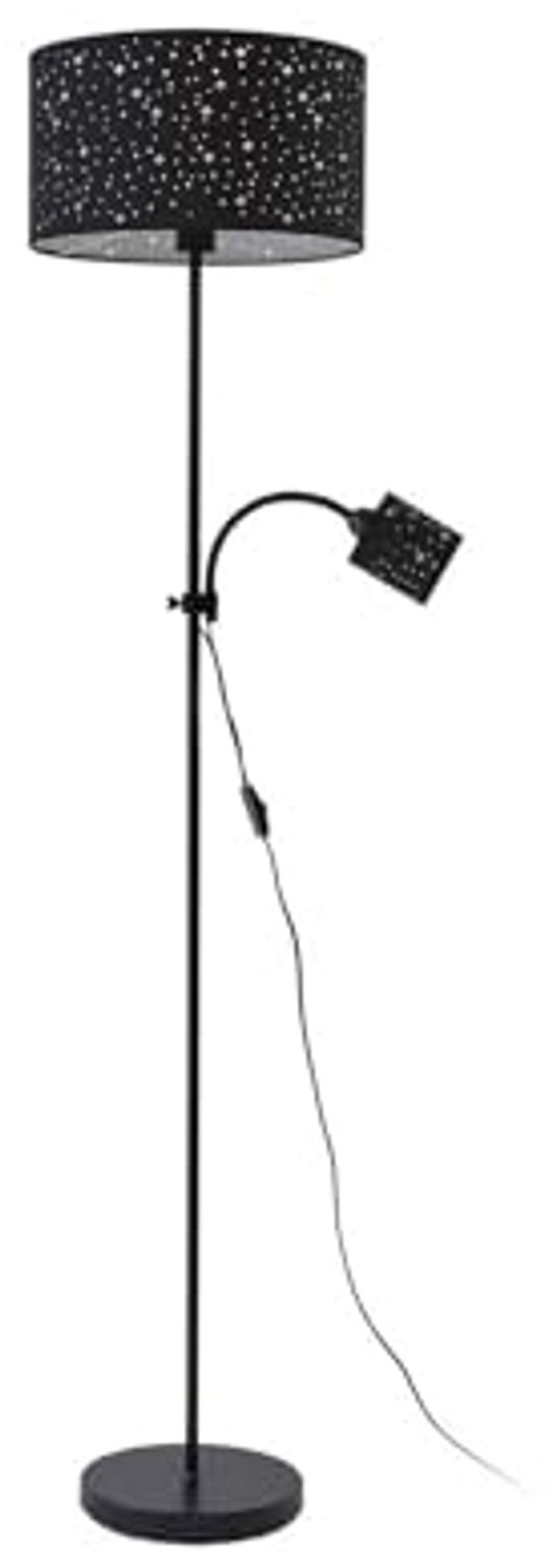 Lindby Stehlampe Melanie, Metall, Schwarz IP20, 1 x 15 W E27 + 1 x 10 W E14 Bild 1