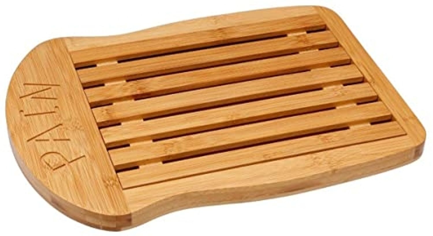 Schneidebrett mit Krümmelfach, Bambus, 34 x 26 x 2 cm Bild 1