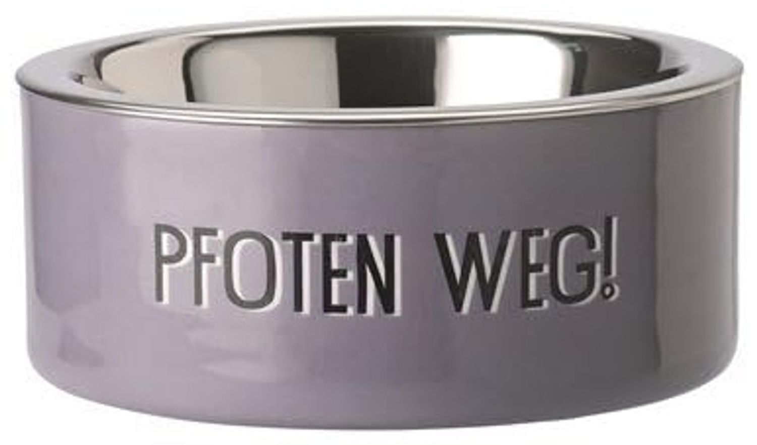 Giftcompany - Futternapf Hund "Love Pets" Pfoten Weg! D17cm Grau Gr.S 1158203030 Bild 1