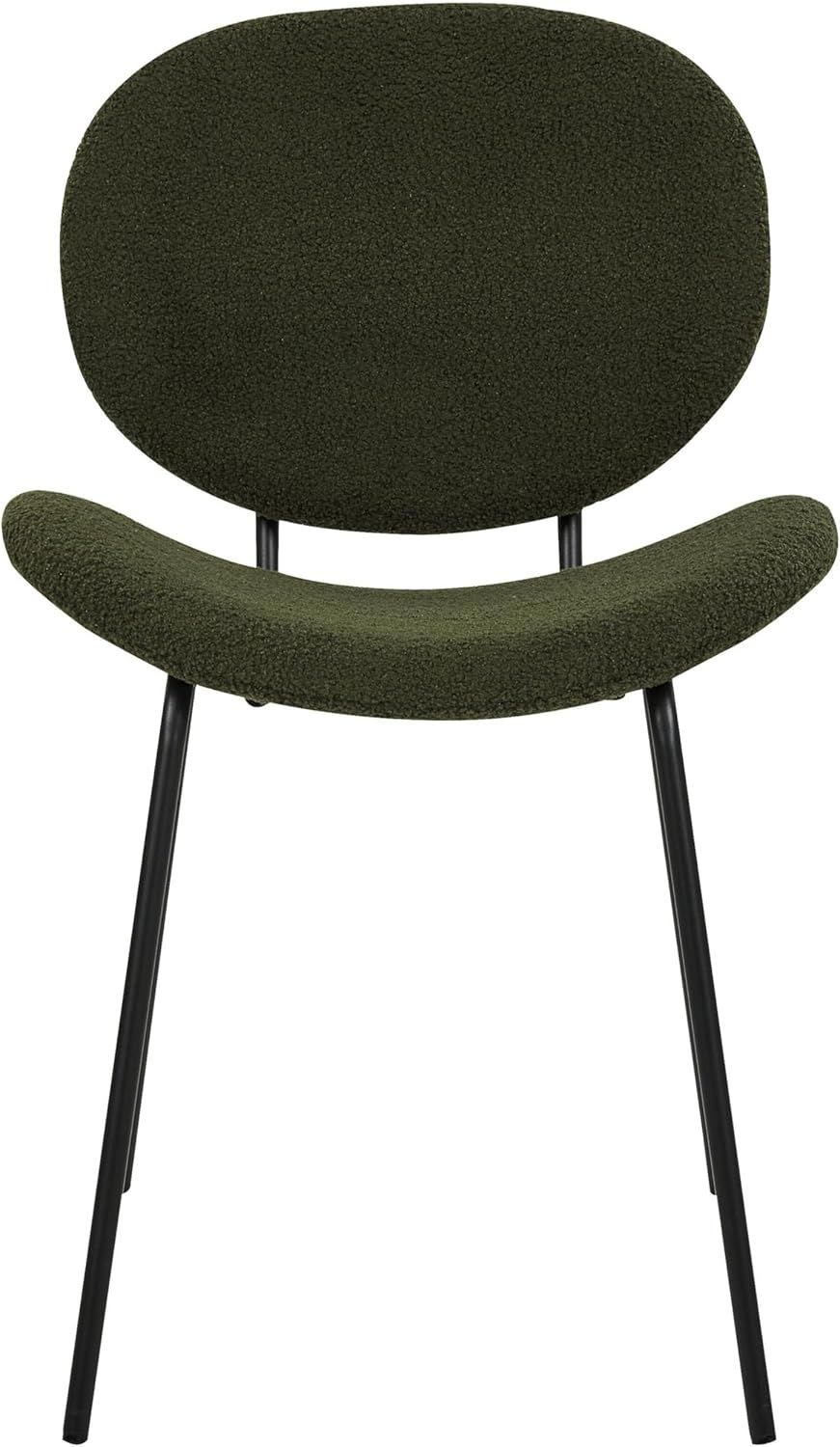 Esszimmerstuhl 2er Set LUANA Bouclé Dunkelgrün Bild 1