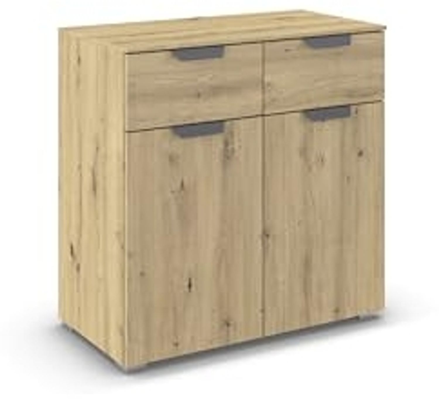 rauch Aditio Box, Kommode, 2-türig, 2 Schubladen, mit Softclose-Funktion, Farbe Eiche Artisan, BxHxT 80x81x42cm Bild 1