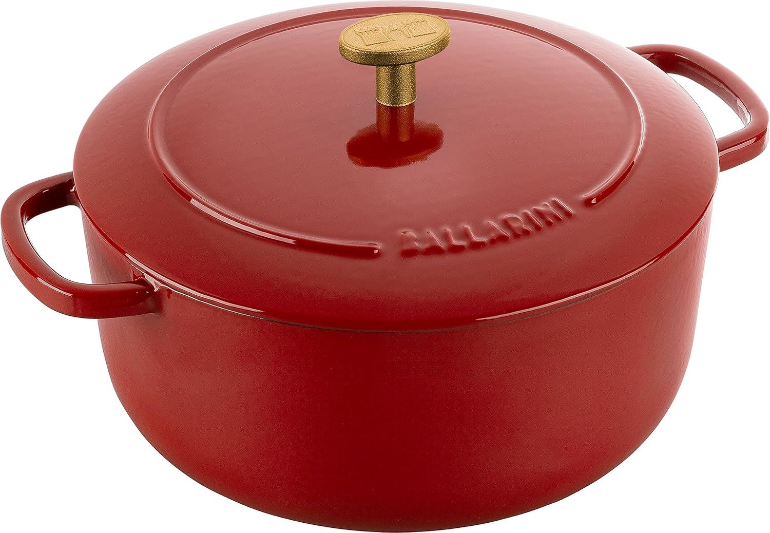 Ballarini 'Bellamonte' Cocotte, Gusseisentopf mit Deckel, Rot Rund 3 Bild 1