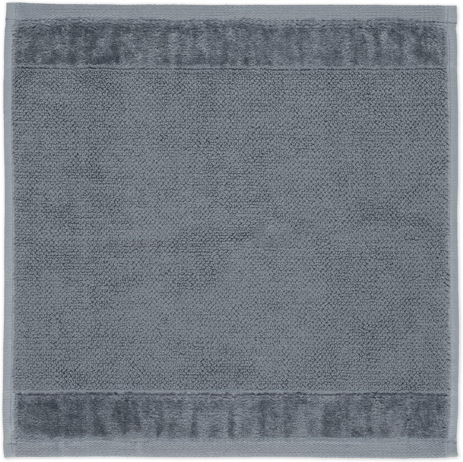 möve Handtuch Bamboo Luxe mit Veloursbordüre Grau 30x30 Bild 1