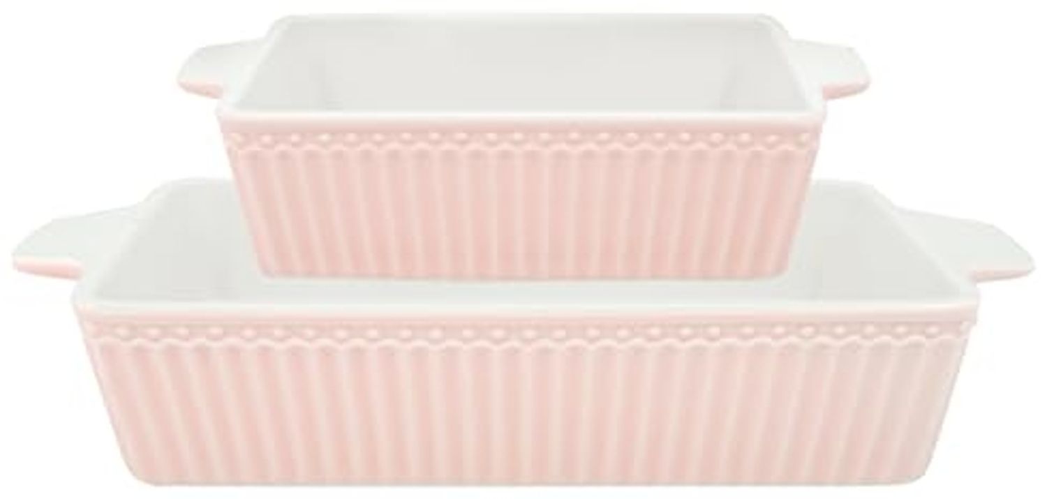 Greengate Alice Auflaufform pale pink klein Set2 Bild 1