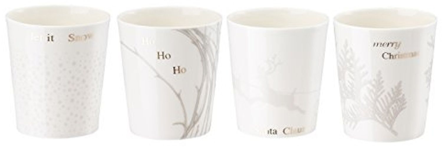 Hutschenreuther Merry Christmas 4er Set Tischlichter Charmig Grey Bild 1