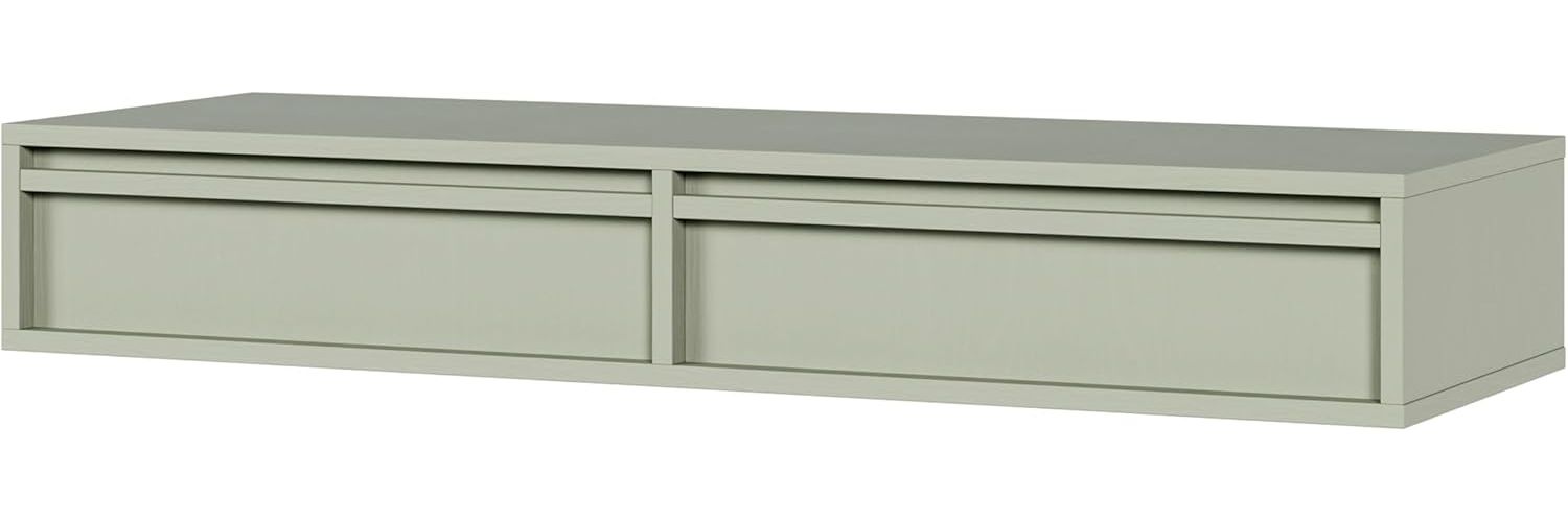 Selsey 'Evo' Schminktisch hängend mit 2 Schubladen, salbeigrün, ca. 17 x 110 x 38 cm Bild 1