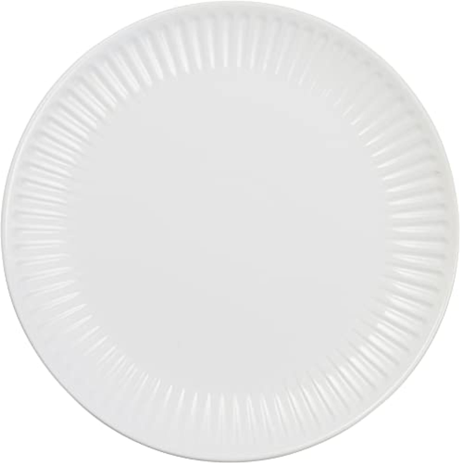 Teller Speiseteller Essteller Mynte 28cm Weiß Landhaus Ib Laursen 2033-11 Rillen Bild 1