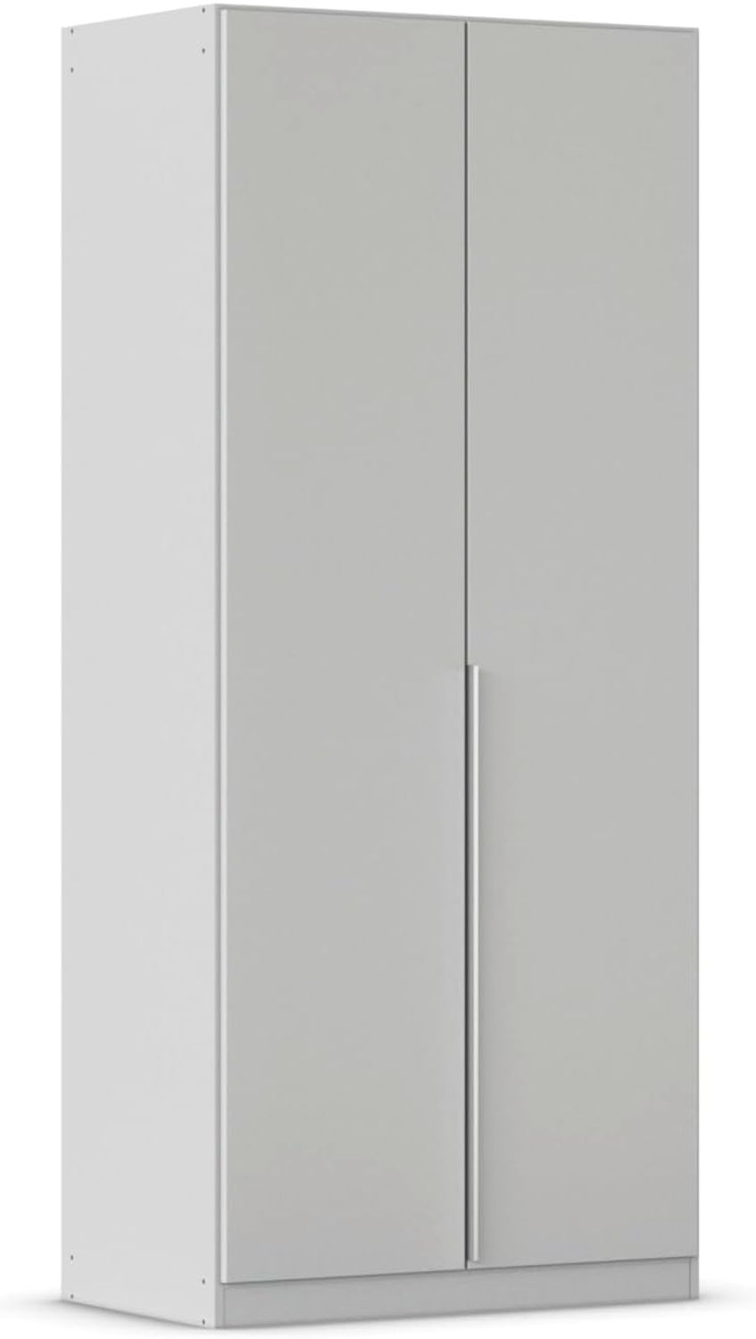 Rauch Möbel Alabama Drehtürenschrank Schrank Kleiderschrank Grau, 2-türig, Inklusive Zubehörpaket Basic, 1 Kleiderstange, 1 Einlegeboden, BxHxT 91 x 210 x 54 cm Bild 1