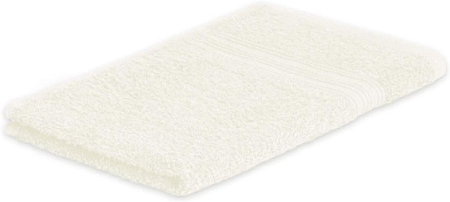 Exklusiv Heimtextil Gästehandtuch Frottier 500 g/m² 30 x 50 cm Naturweiß Bild 1
