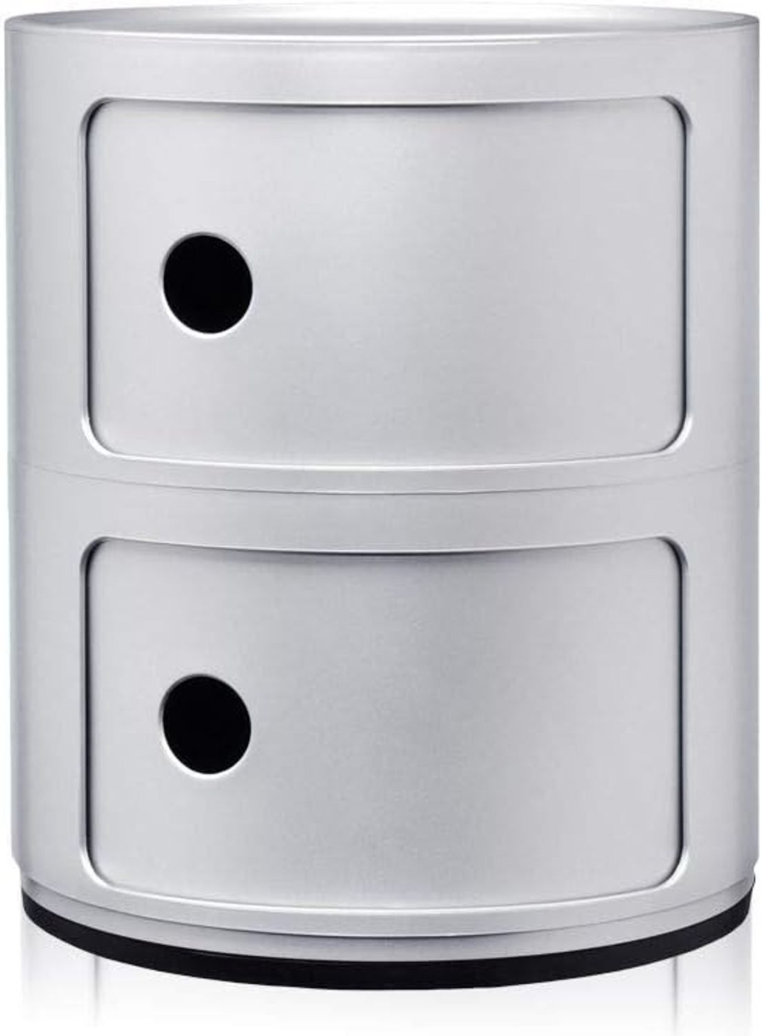 Kartell Componibili, 2 Elements, Silber, Runde Basis Bild 1