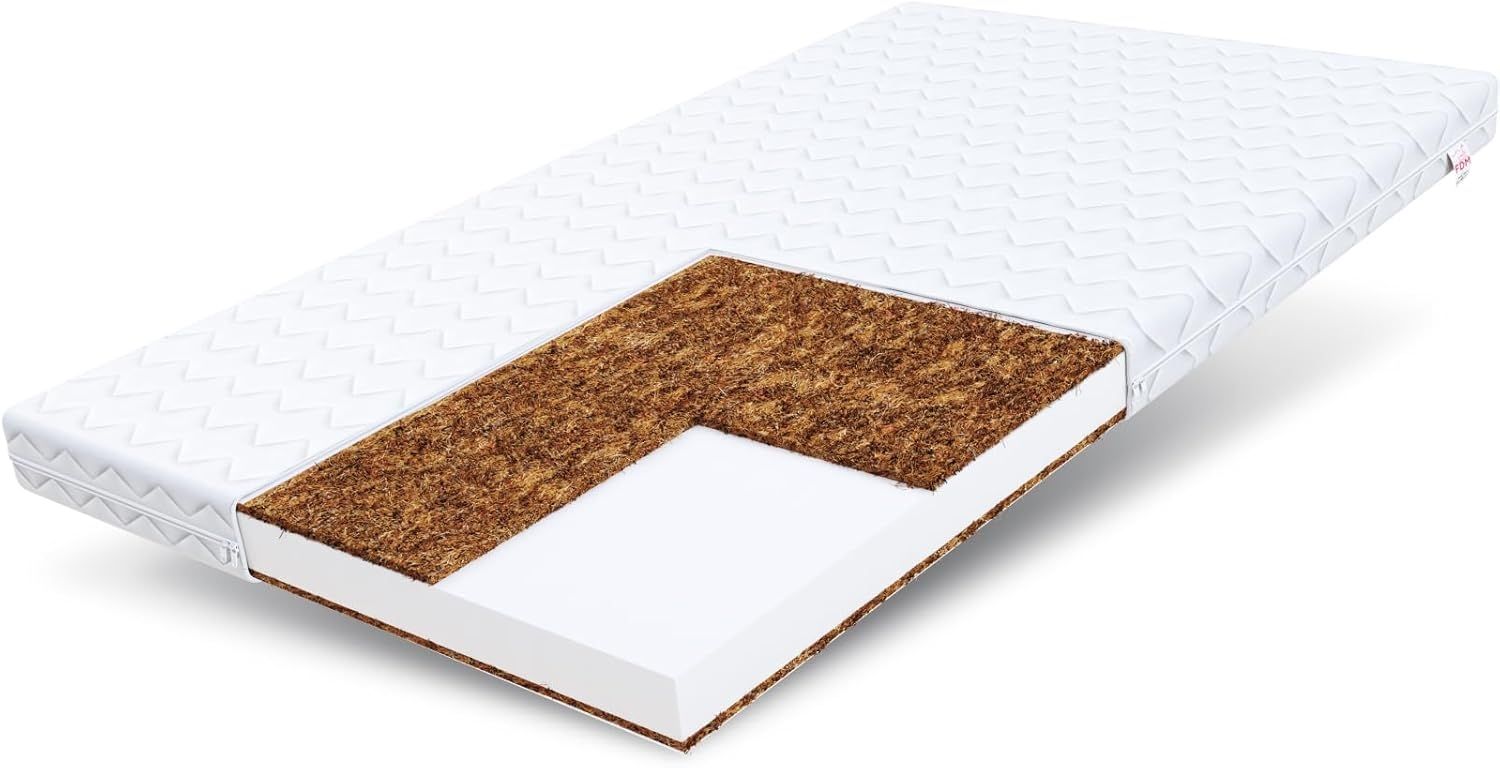 Matratze 80x180 cm Kaltschaum BABY COCO 2 Kokos Duo Klimafaser Polyurethanschaum H3 9 cm Bild 1