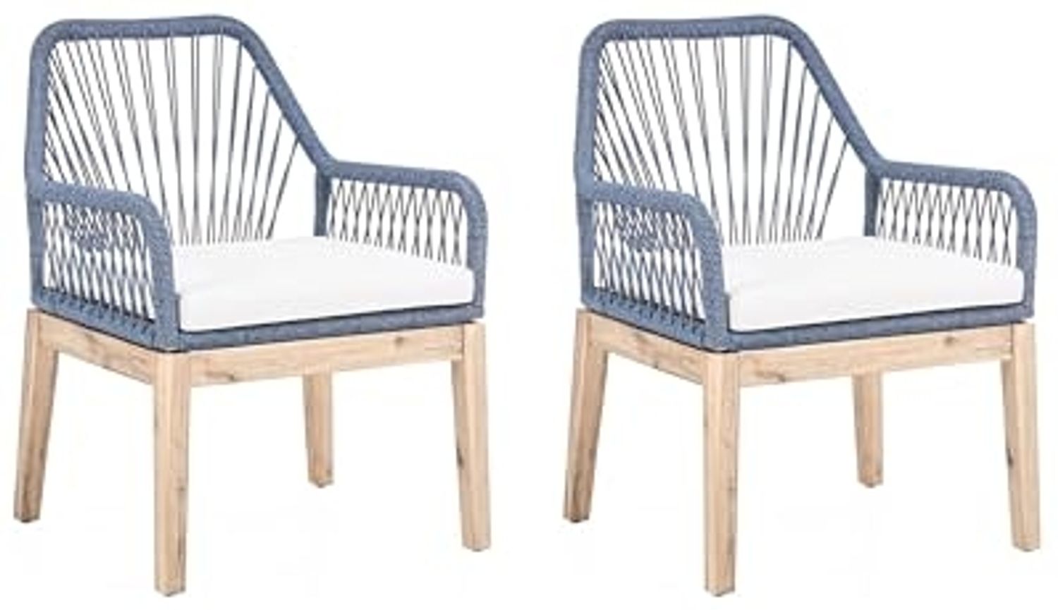 Set mit 2 Stühlen und Sitzkissen OLBIA Marineblau Bild 1