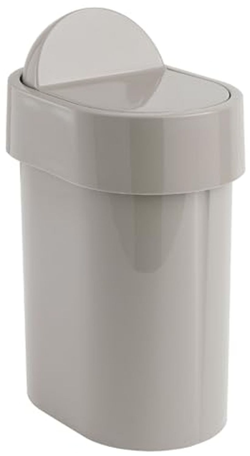 Gedy Schwingdeckeleimer, thermoplastischem Harz, Beige, 15 x 21 x 34 cm Bild 1