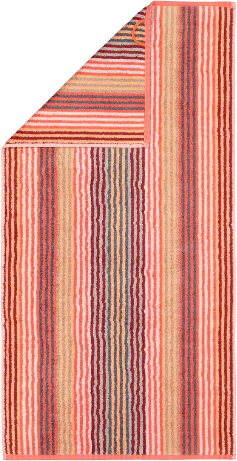 Cawö Duschtuch UNIQUE Streifen BL 70x140 cm rot Badetuch Handtuch Handtücher Saunatuch Strandtuch Bild 1