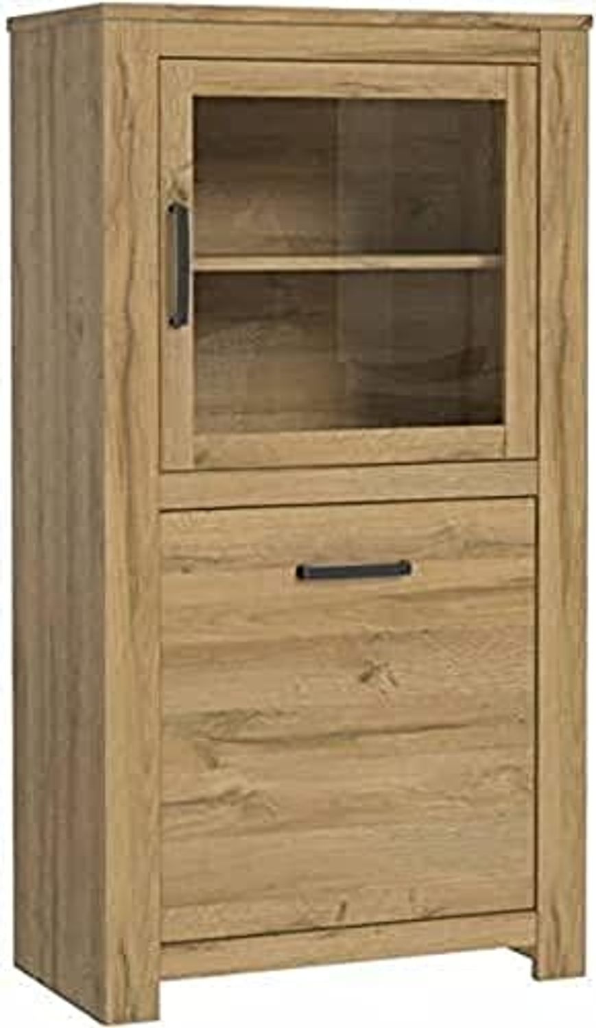 FORTE Havanna Vitrine, Holzwerkstoff, Braun, 77 x 143,7 x 42,2 cm Bild 1
