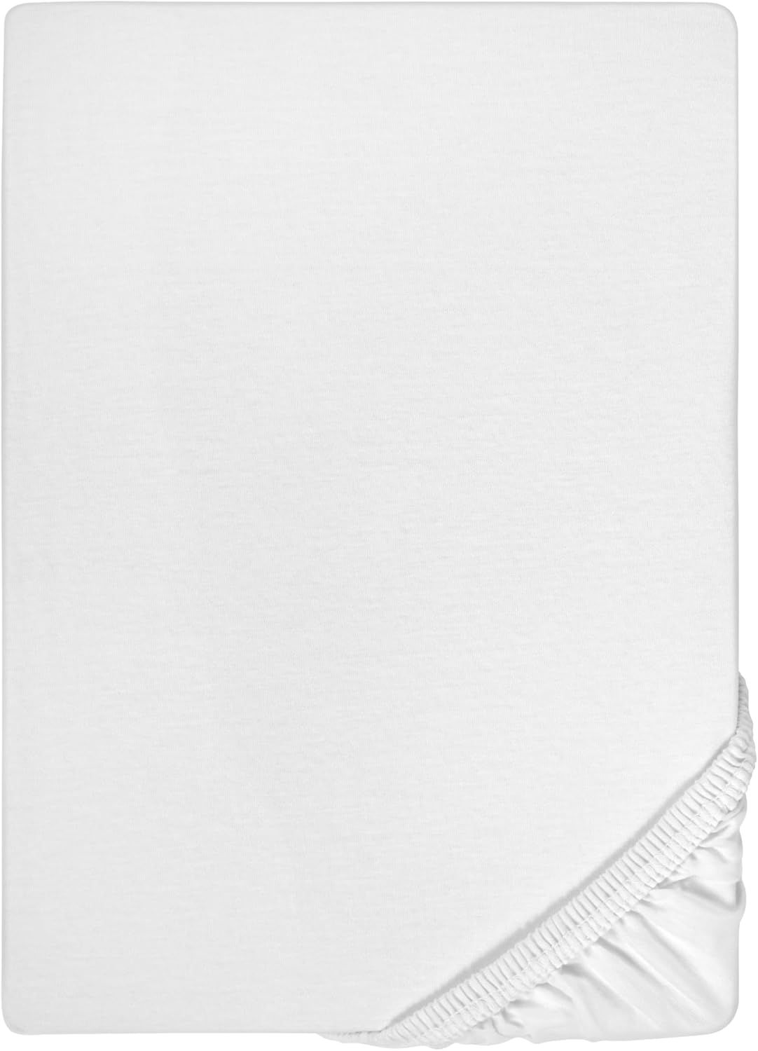 biberna Feinjersey-Spannbetttuch 0077144, weiß, 1x 180x200 cm - 200x200 cm Bild 1