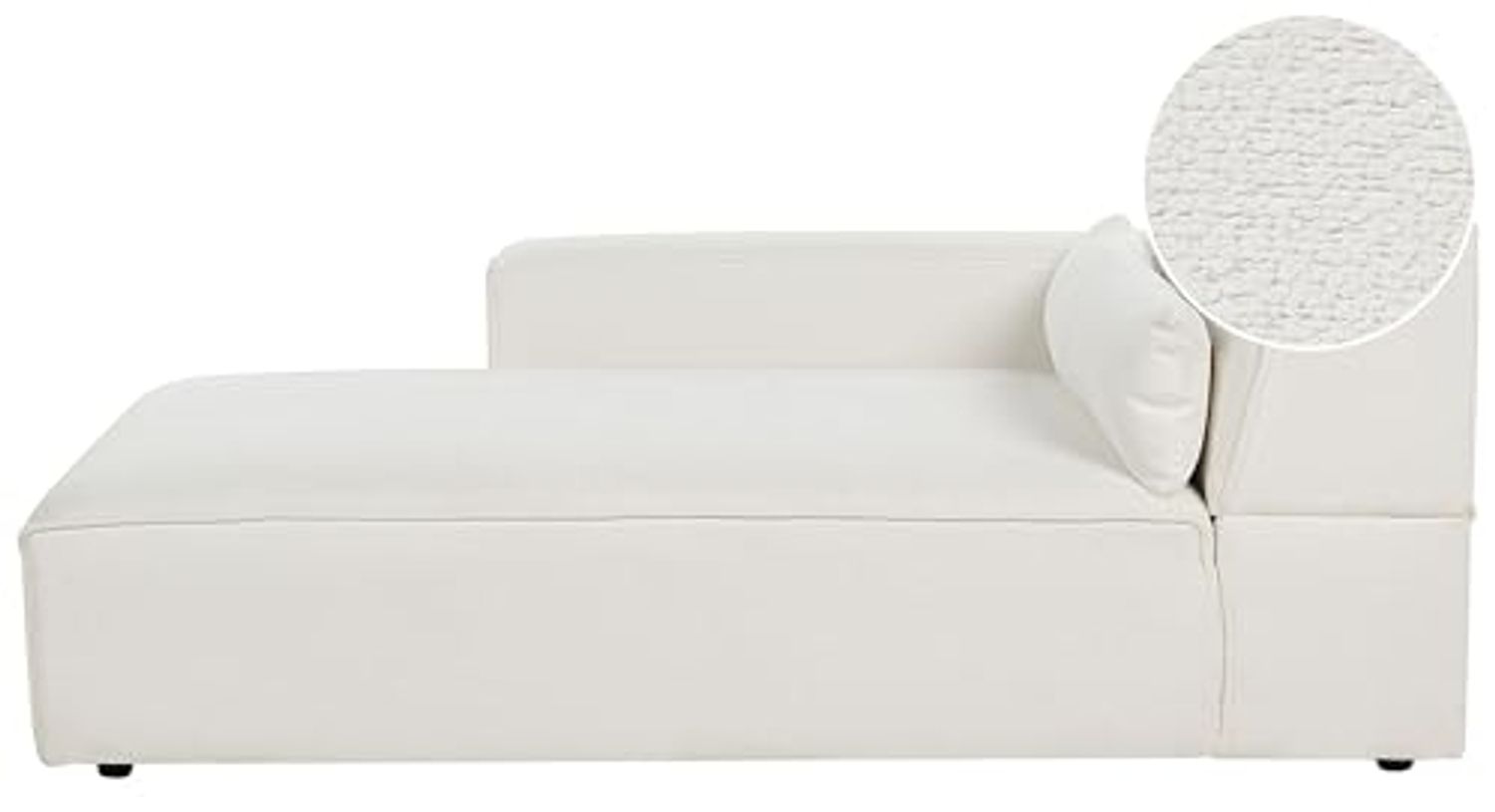 Chaiselongue Bouclé cremeweiß rechtsseitig HELLNAR Bild 1