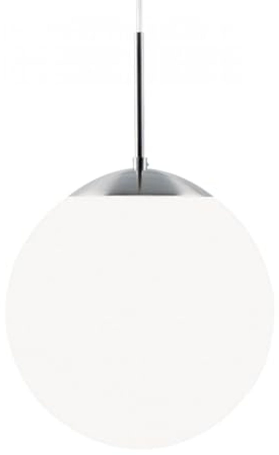 Pendelleuchte, 1 x E27/60W, Nickel matt, Glas opal 200 mm Bild 1