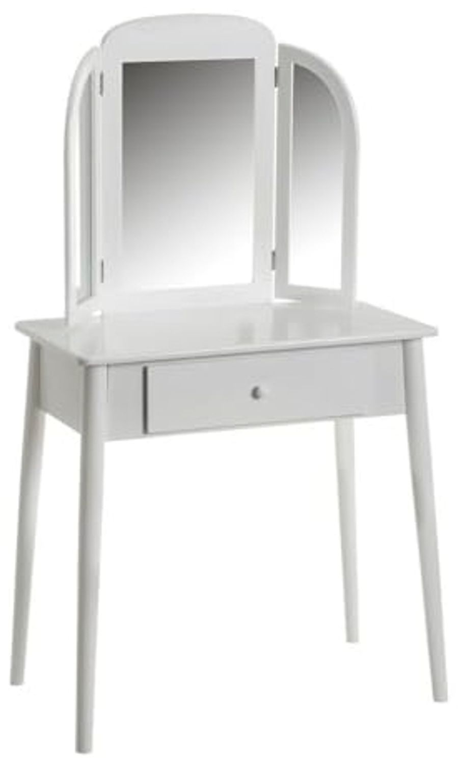 Schminktisch Dana mit Spiegel und 1 Schubladen aus MDF in Weiß Bild 1